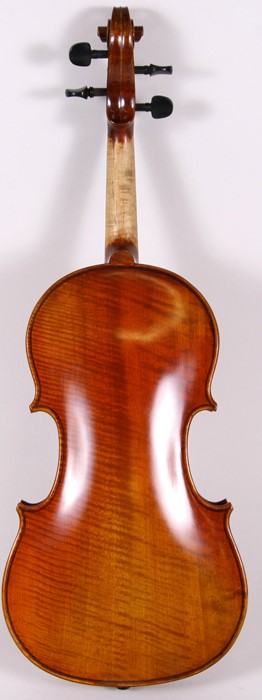 A one piece back violin and bow, cased.Condition Report Violin back measures 35cms. - Image 7 of 23