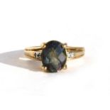 A 9ct gold dress ring, approx UK size 'N'.
