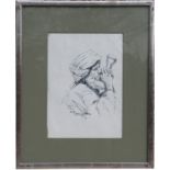 Ninian Buchan-Hepburn (British 1922-1992) - Charcoal Pipe, Bhopal 1944 - signed lower left, framed &