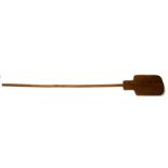 19th century long handled wooden bakers bread shovel