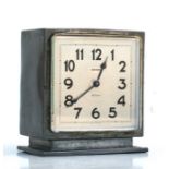 A Liberty & Co Tudric hammered pewter eight day mantle clock. 11.5cm 94.5 ins) wide