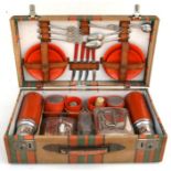 A 1950's fully fitted picnic hamper