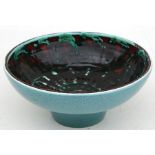 A Poole pottery footed bowl. 26cm ( 10.25 ins) diameter