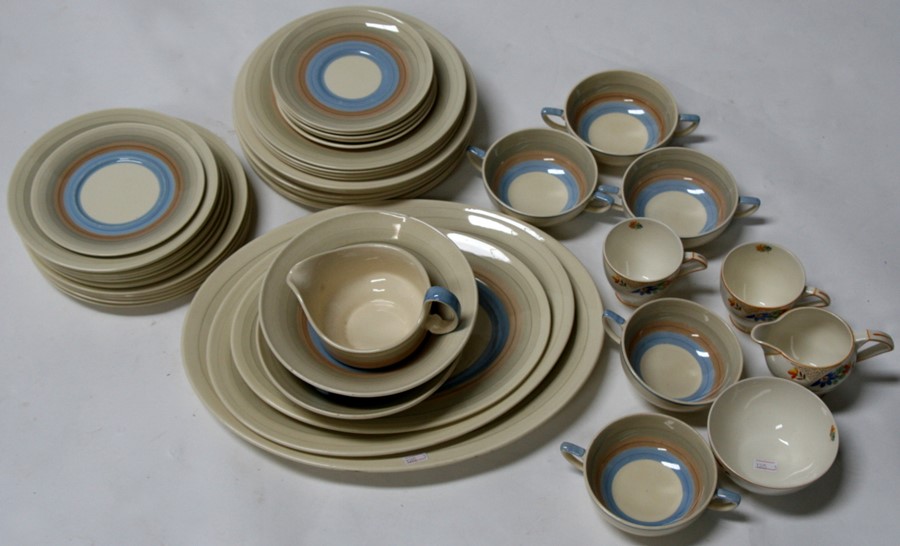 A Susie Cooper 'Wedding Band' pattern part dinner service. - Image 2 of 3