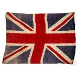 An early 20th century printed cotton Union Jack flag. 107cms (42ins) by 82cms (32.25ins)