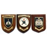 Three Police wall plaques or shields including New Scotland Yard, Anti Terrorist Branch and the