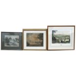 Early 20th century school - Figures by a River - pencil sketch, framed & glazed. 32 by 25cm (12.5 by