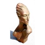 A late 20th century stylised bust of a woman. 56cm (22 ins) high