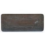 A copper Newlyn style rectangular tray embossed with fish and scallop shells. 48cm (18.75 ins) wide