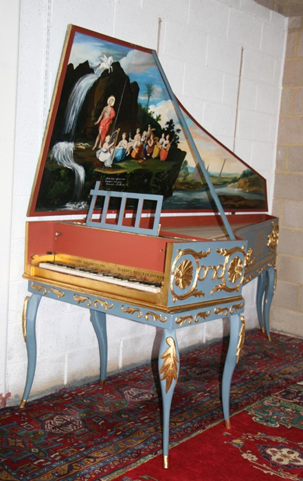 An 18th century style single manual harpsichord replica based on Joannes Dulcken's (Atwerpen) - Image 23 of 27