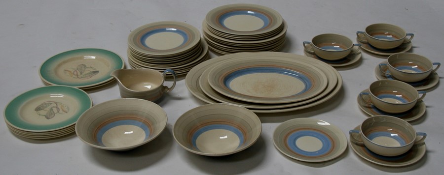 A Susie Cooper 'Wedding Band' pattern part dinner service. - Image 3 of 3