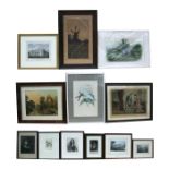 A quantity of prints and engravings.