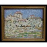 Arthur Baker Clack (Australian 1877-1955) Impressionist school - Village Scene, Normandy - signed