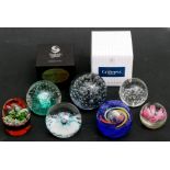 A boxed Selkirk Glass Mosaic limited edition paperweight designed by David McGregor; together with a