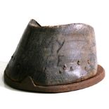 A large WWI trench art horse hoof inscribed 'VIMY RIDGE 1917', 10cms (4ins) high.