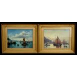 H Armytage - Brixham, Torquay Outer Harbour - and - Brixham Inner Harbour - both signed, oil on