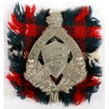 A white metal glengarry cap badge to the Essex Scottish with makers name 'BIRKS' to the reverse, 7