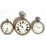 A Goliath open faced pocket watch, the enamel dial with Roman numerals and subsidiary seconds