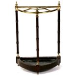 A semi circular five-division stick stand, 41cms (16ins) wide.