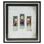 John Hardman & Co. Studios, coloured watercolour designs for stained windows, framed & glazed, 46.