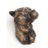 A French plaster wall plaque in the form of a Mastiff dog head, 13cms (5ins) high.