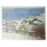 Ten identical Snow Scene prints or posters, indistinctly signed & dated 1963 (10).
