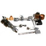 A quantity of watch maker or jewellers lathes and tools.