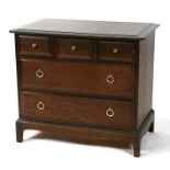 A Stag Minstrel chest with three short and two long drawers, 83cms (32.75ins) wide.