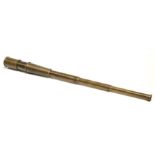 A brass three draw telescope inscribed Broadhurst Clarkson & Co. London 1942. Length fully