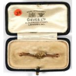 A 15ct gold Naval sweetheart brooch in original Gieves Box.