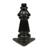 A cast iron garden light base, 55cms (21.5ins) high.