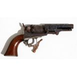 A 19th century .31 five-shot percussion pocket Colt 1849 revolver, manufactured 1862 in America. The