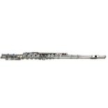 A Yamaha YFL-21S silver plated flute.