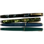 Four fountain pens to include a Conway 150 and a Parker 17 (4).