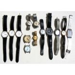 A quantity of gentleman's wristwatches.