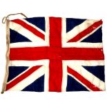 A cotton Union Jack flag, 90 by 67cms (35.5 by 26.5ins).