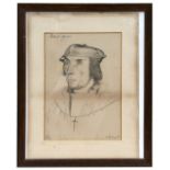 G R Sidwell, after Hans Holbein - Portrait of Thomas Elliot Knight - (Court of Henry VIII), signed &