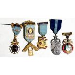 A group of mid 20th century Masonic jewels.