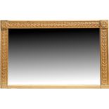 A 19th century gilt framed overmantle mirror, 120cms (47.25ins) wide.