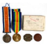 A WW1 Royal Engineers medal pair named to 290823 SPR. A.W. COLE in their original box together