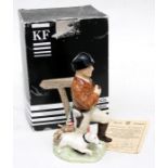 A limited edition Kevin Frances Ceramics figure of General G S Pattern, boxed with certificate,