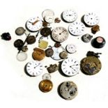 A quantity of pocket watch and wrist watch movements.