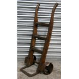 A pair of vintage Lewis & Son sack trucks, 100cms (39.25ins) high.