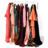 A large quantity of ladies vintage designer clothing to include dresses by Frank Usher, Anouska