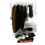 A large quantity of ladies vintage designer coats, waistcoats, hats, shoes and boots to include a