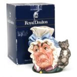 A Royal Doulton character jug 'The Cook & the Cheshire Cat', boxed, D6842, 118cms (7ins) high.