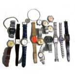 A group of modern gentleman's wristwatches.