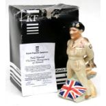A limited edition Kevin Frances Ceramics figure of Field Marshall Montgomery, boxed with