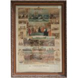 A Johnson Johnson & Co. Pure Tea Christmas calendar, circa 1900, framed & glazed, 50 by 75cms (19.75