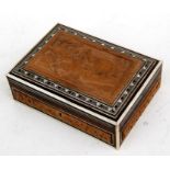 An Anglo-Indian Vizagapatam sandalwood box, 18cms (7ins) wide.